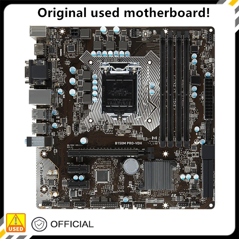 

Для B150M Φ оригинальный б/у Настольный Intel B150 64G DDR4 материнская плата LGA 1151 i7/i5/i3 USB3.0 SATA3