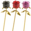 DIY Pink Black Glod Roses Night Light Plants Peace And Hope Valentine's Day Gardens Building Blocks Model Bricks Kids Sets Kits