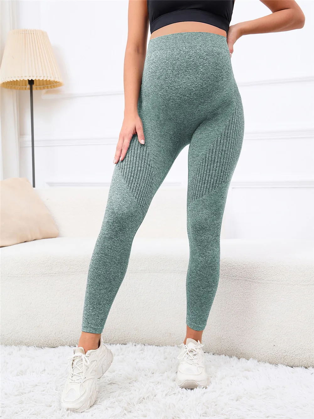 Spring Autumn Maternity High Waist Belly Leggings Stretchy Skinny Pregnant Yoga Fitness Pants For Women Pregnancy Comfort Tights