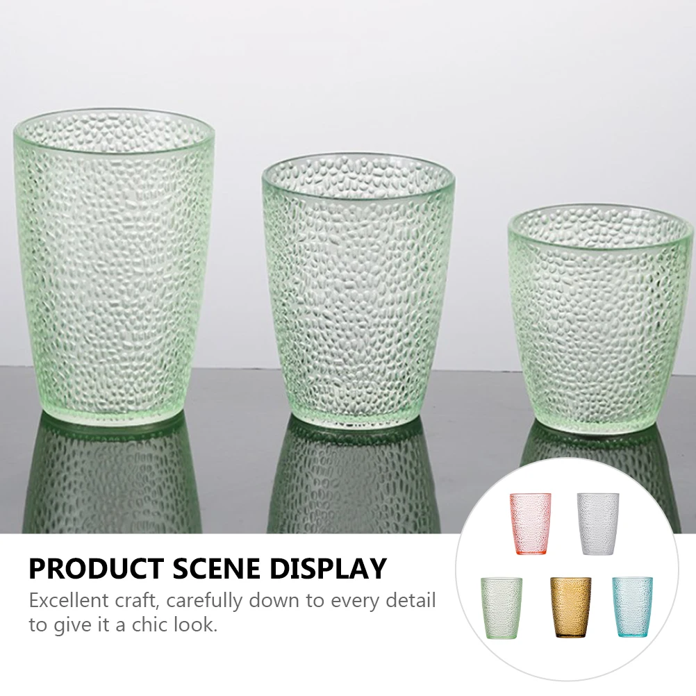 5Pcs Clear Acrylic Drinking Cups Stackable Beer Cup Cocktail Cups Water Tumbler double wall glass cup plastic shot glass