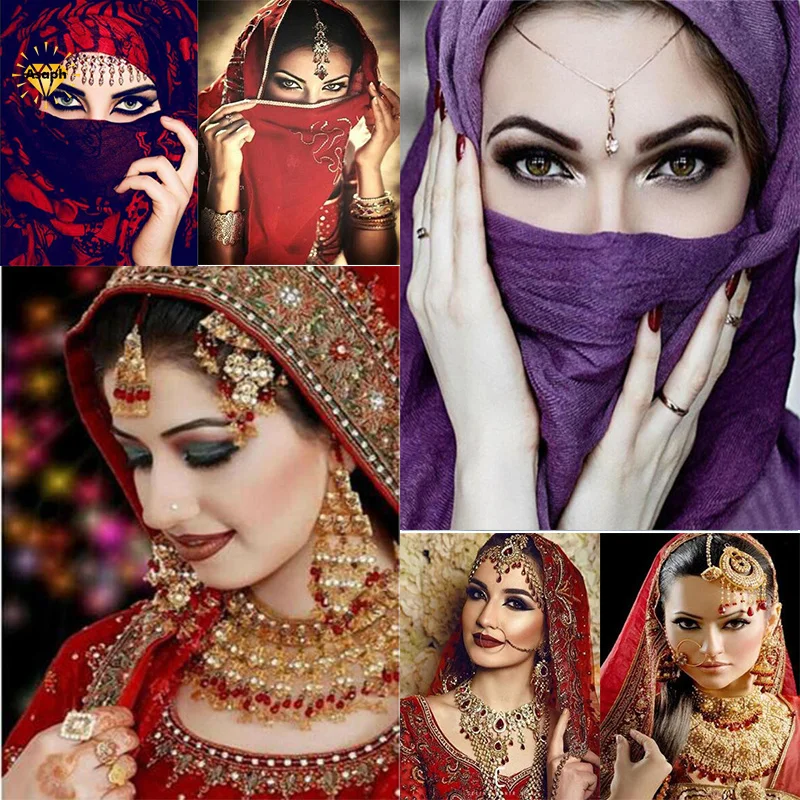 

Indian Beauty Diamond Painting Full Round/square Drill Diy Cross Stitch Diamond Embroidery Mosaic Picture Rhinestone Home Decor