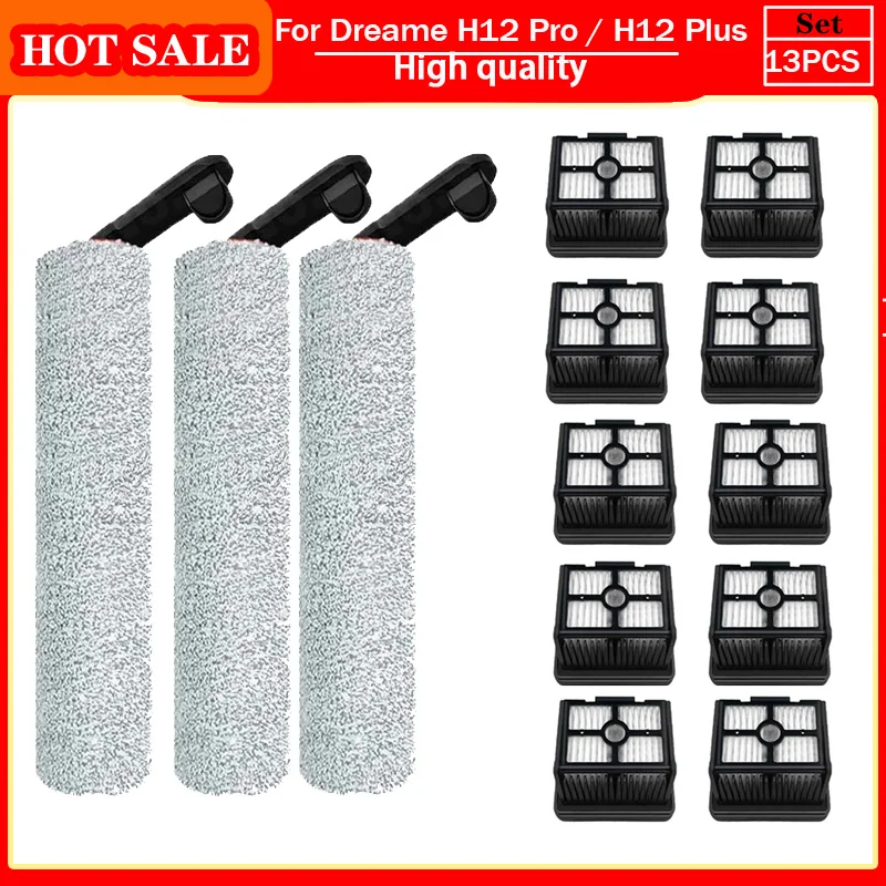 

Roller For Dreame H12 Pro / H12 Plus/H12 Core Soft Brush Spare Parts Wet Dry Vacuum Cleaner Roller Hepa Filter Accessories