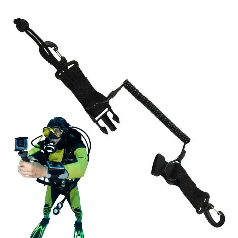 

Спираль для подводного плавания, пружинный спиральный шнурок для камеры, для дайвинга, с прочными крючками, для подводного плавания