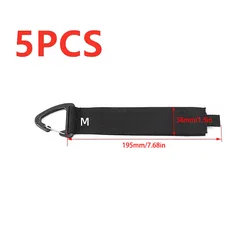Nylon Heavy - Duty Cord Organizer Straps with Triangle Buckle - Cable and Hose Management Solution (5PCS M)