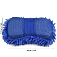 Car Cleaning Sponge Car Wash Care Washing Brush Pad Cleaning Tool Microfiber Polishing Dusting Scratch-free Washing Cars Floors 2