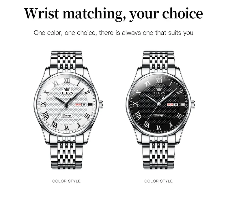 OLEVS 5562 Men's Luxury Stainless Steel Watch description image 10