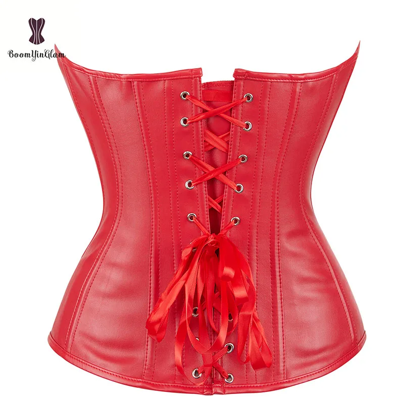 Punk Style Push Up Women's Plus Size Slimming Body Shapewear Gothic Faux Leather Corset Bustier With Zip 834# waist corset body shaper corset bustier top lace corset