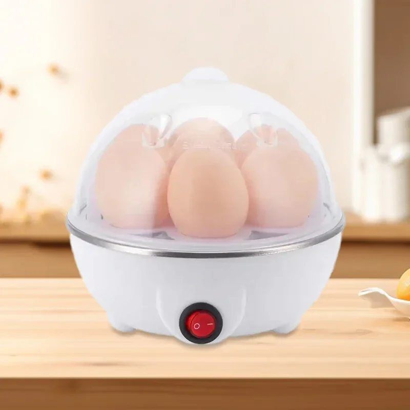 Multifunctional Electric Egg Boiler Monolayer Layer Egg Cooker Mini Steamer Kitchen Cook Breakfast Machine Breakfast Artifact