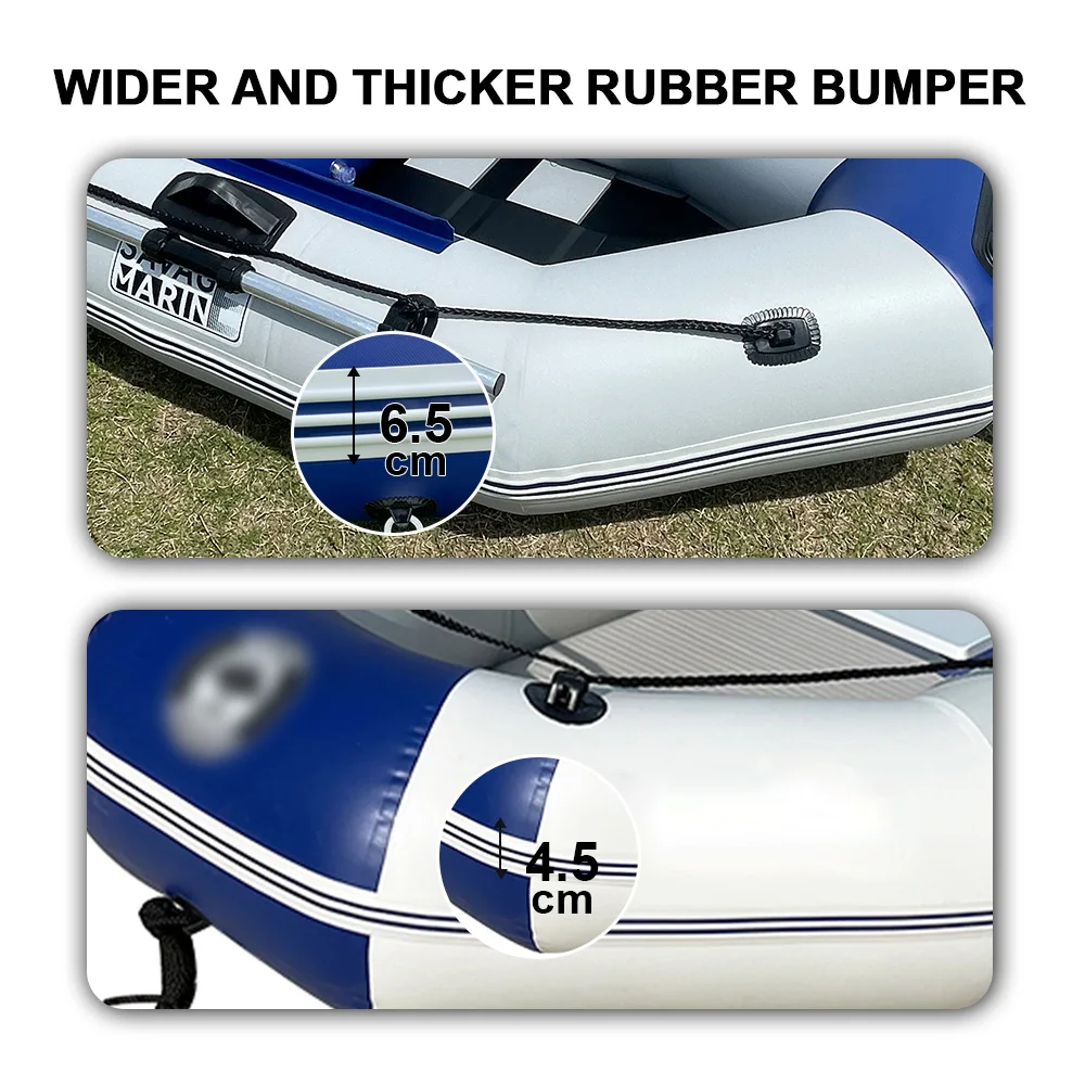 5.9ft Inflatable Kayak with Paddle Pump, PVC Inflatable Rowing Canoe with Wooden Floor, Drifting, Rafting, Surfing