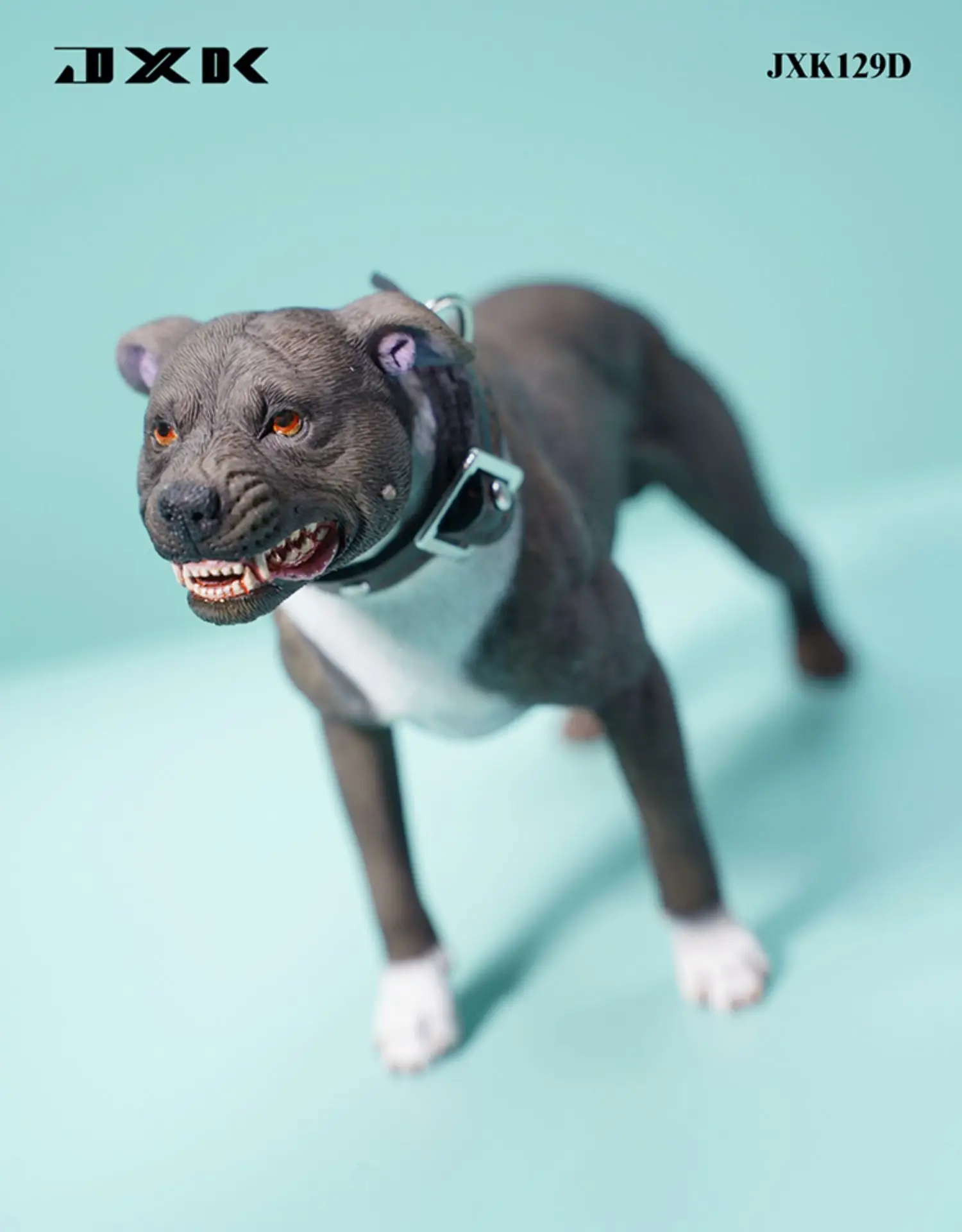 Porfeet Model Toy Simulated Collectible Plastic Simulation Wild Animal Bully  Pitbull Model for Hobby Collection,E 