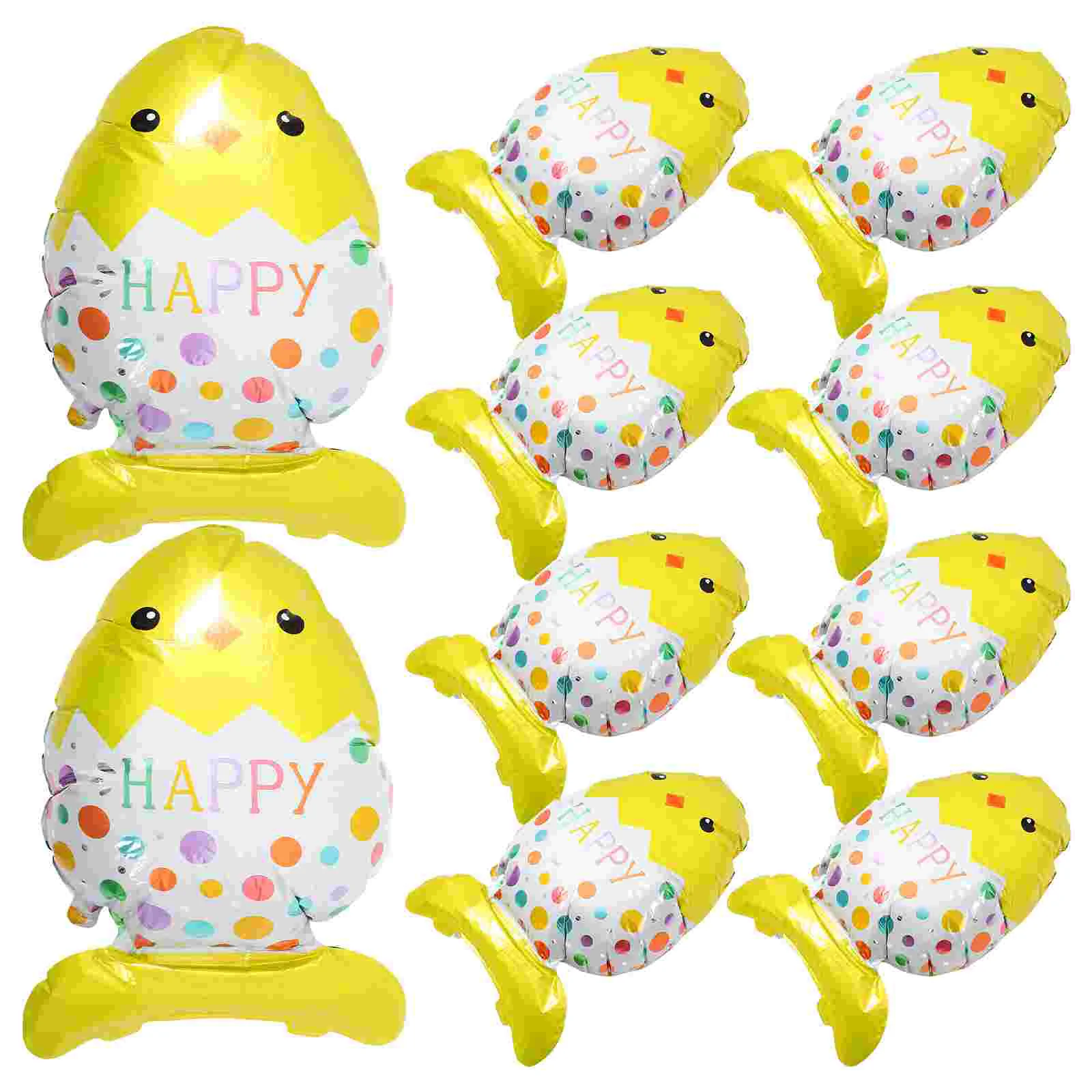 

10pcs Easter Egg Balloons Adorable Egg Shaped Foil Balloons Easter Party Decorations Party Favors