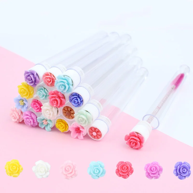 20 pcs Reusable Eyebrow Brush Empty Tube Makeup Brushes Mascara Wand