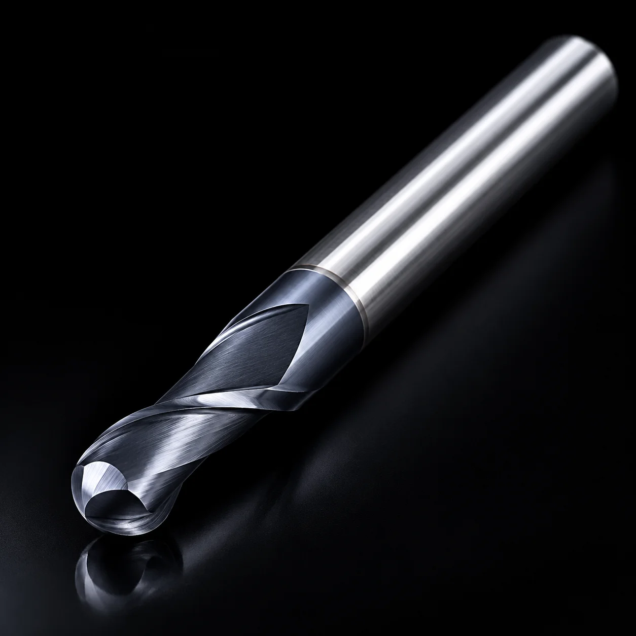 HRC70 Vollhartmetall-Schaftfräser mit Kugelkopf, schwarz nanobeschichtet, hohe Härte, CNC-Fräser für Edelstahl R1 R2 R3 R4 R5 R6