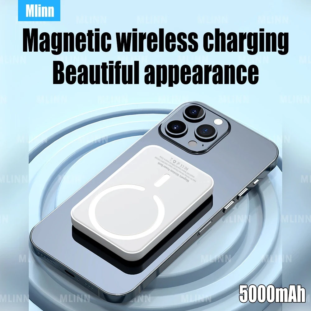 Magnetic Powerbank For Apple External Battery Portable Wireless Power Bank Charger for Magsafe iPhone Spare Battery 5