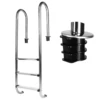 Stainless Steel Non‑Slip Swimming Pool Safety 3‑Step Ladder Pools Hot Tubs Supply 3