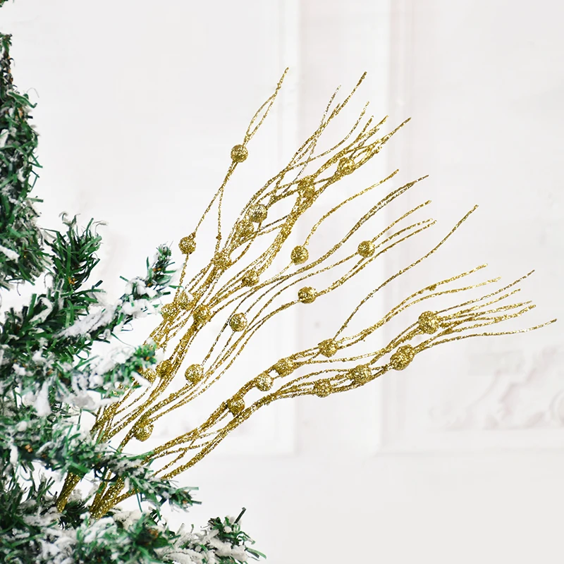 5/1 stücke Weihnachten Künstliche Glitter Berry Stem Zweige Weihnachten Baum Ornament 2025 Neue Jahr Dekoration Für Home DIY Vase füller – Detail 7
