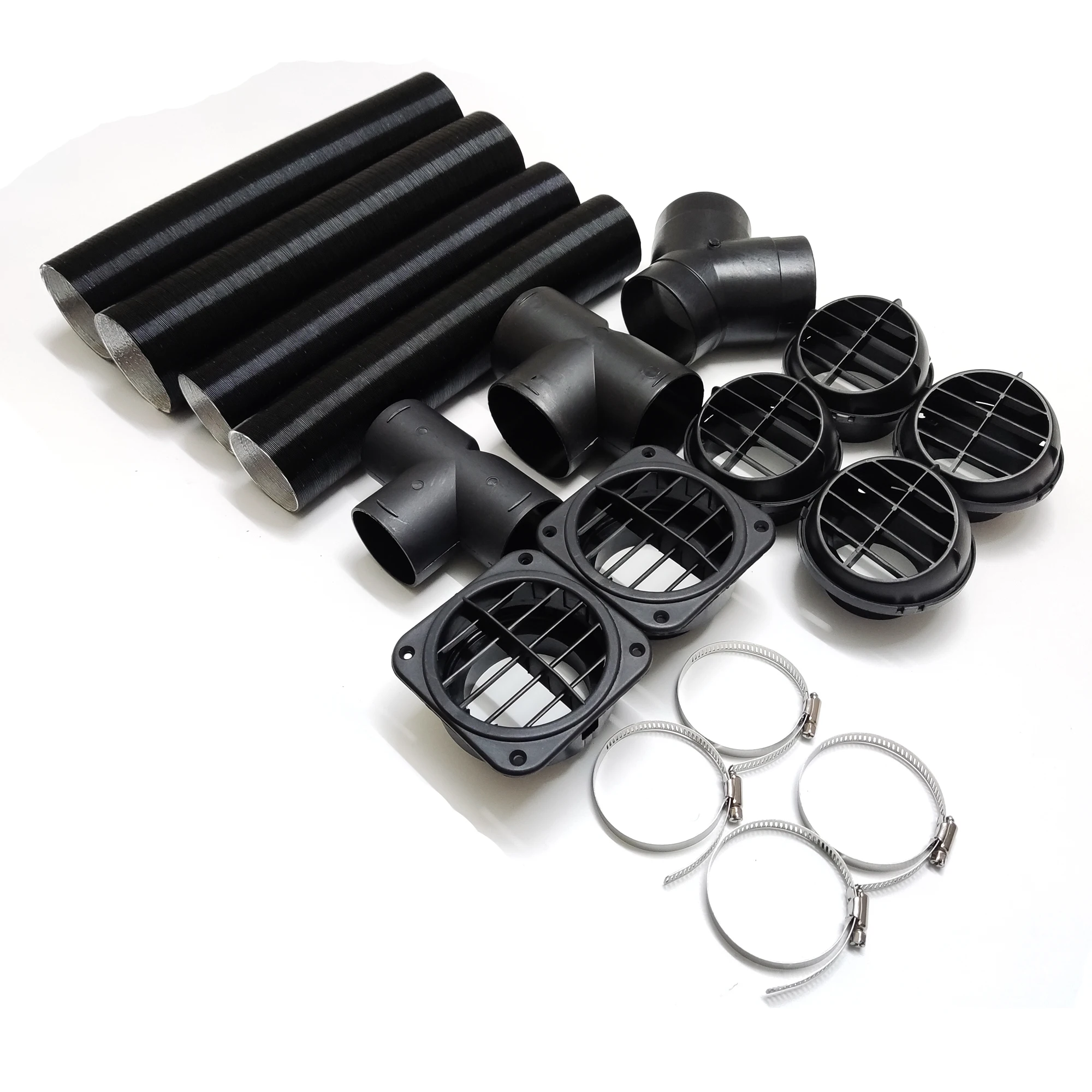 Car Air Heater Ducting Pipe Outlet Parking T Y Branch For Eberspacher For Propex Diesel Heater 60mm 75mm Pipe Combustion diesel heater exhaust pipe,air diesel heater duct pipe