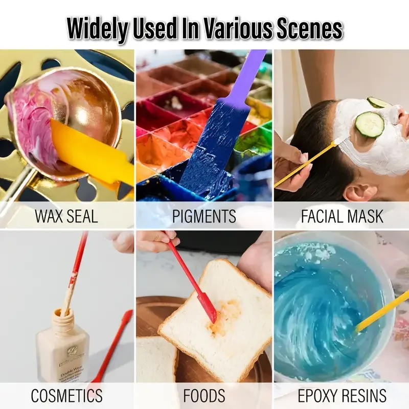 Double-End Silicone Sealing Wax Spatula Tool Multifunctional Wax Seal Stir Sticks Heat-Resistant Silicone Scraper For Seal 1pc silicone sealing wax spatula