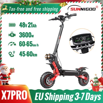 SUNNIGOO X7PRO E-Scooter 3600W Potenza 48V 21Ah Batteria NFC Display a grande schermo Scooter elettrico Pneumatico da 11 pollici Scooter elettrici