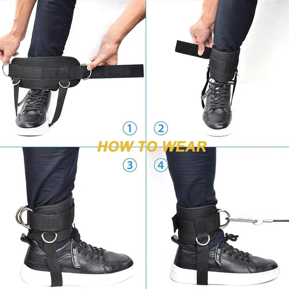 Ankle Straps for Cable Machine Cable Ankle Attachment for Gym Ankle-Cuff Kickback Strap Glute Workout Leg Extensions