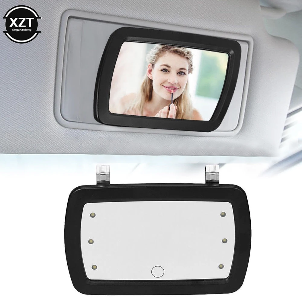 

Универсальное автомобильное зеркало для макияжа, искусственное Зеркало для автомобиля, солнцезащитный козырек, зеркальный сенсорный экран типа HD, переключатель, портативное стекло с заполняемой планкой