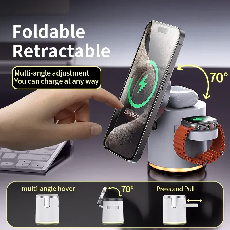 4-in-1 Qi2 Wireless Charger & Night Light 4