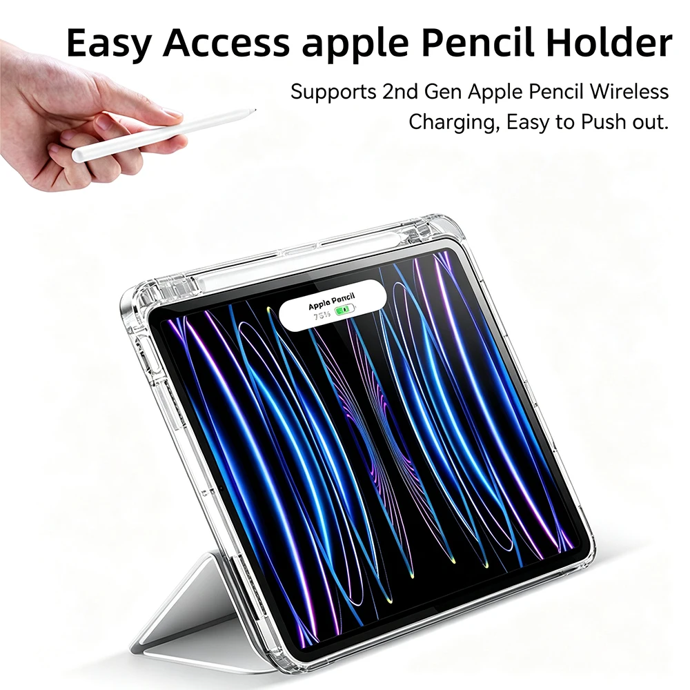 Crystal Clear iPad Case with Pen Holder