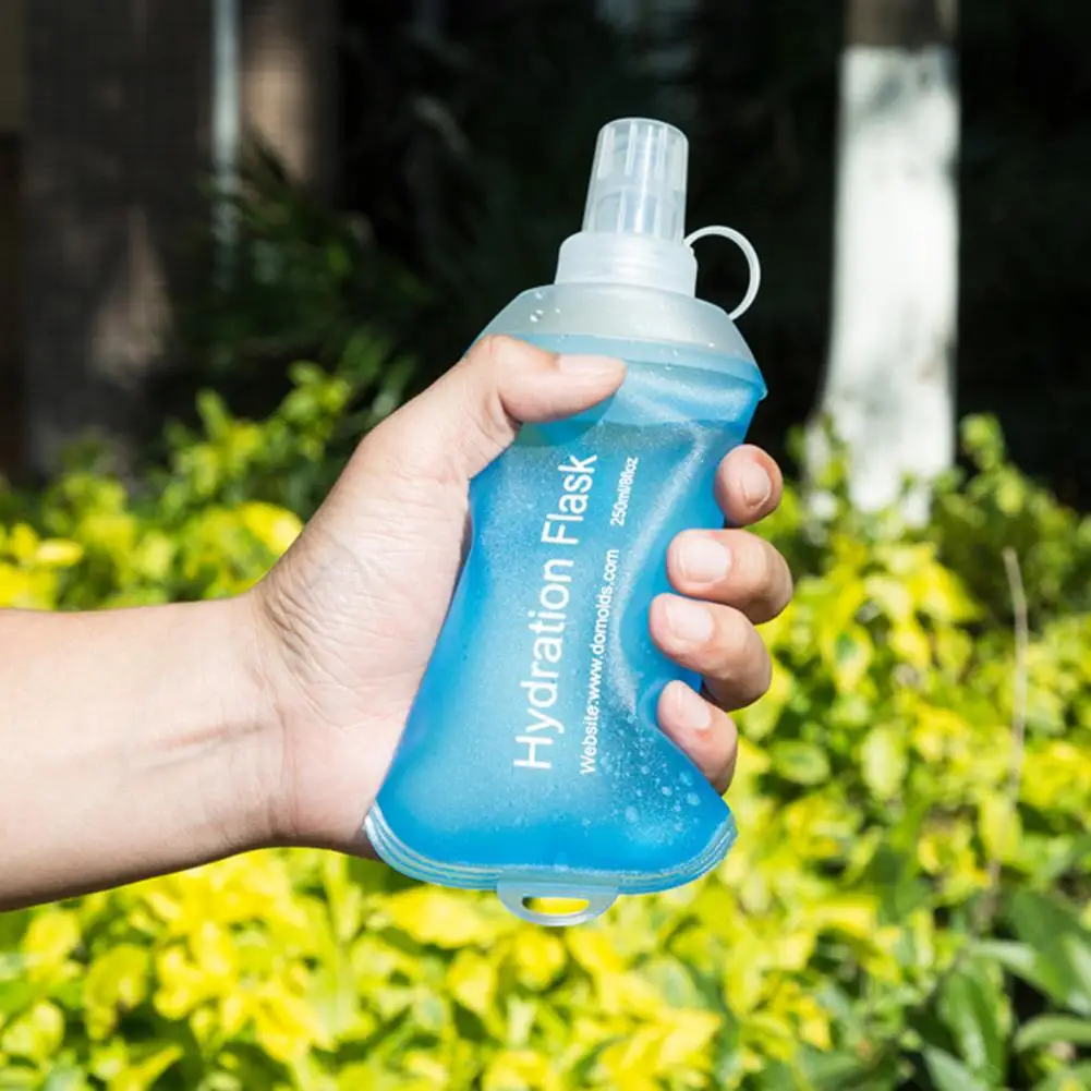 Flask Collapsible Silicone Reusable Water Bottle Outdoor for Running Hiking Cycling Climbing