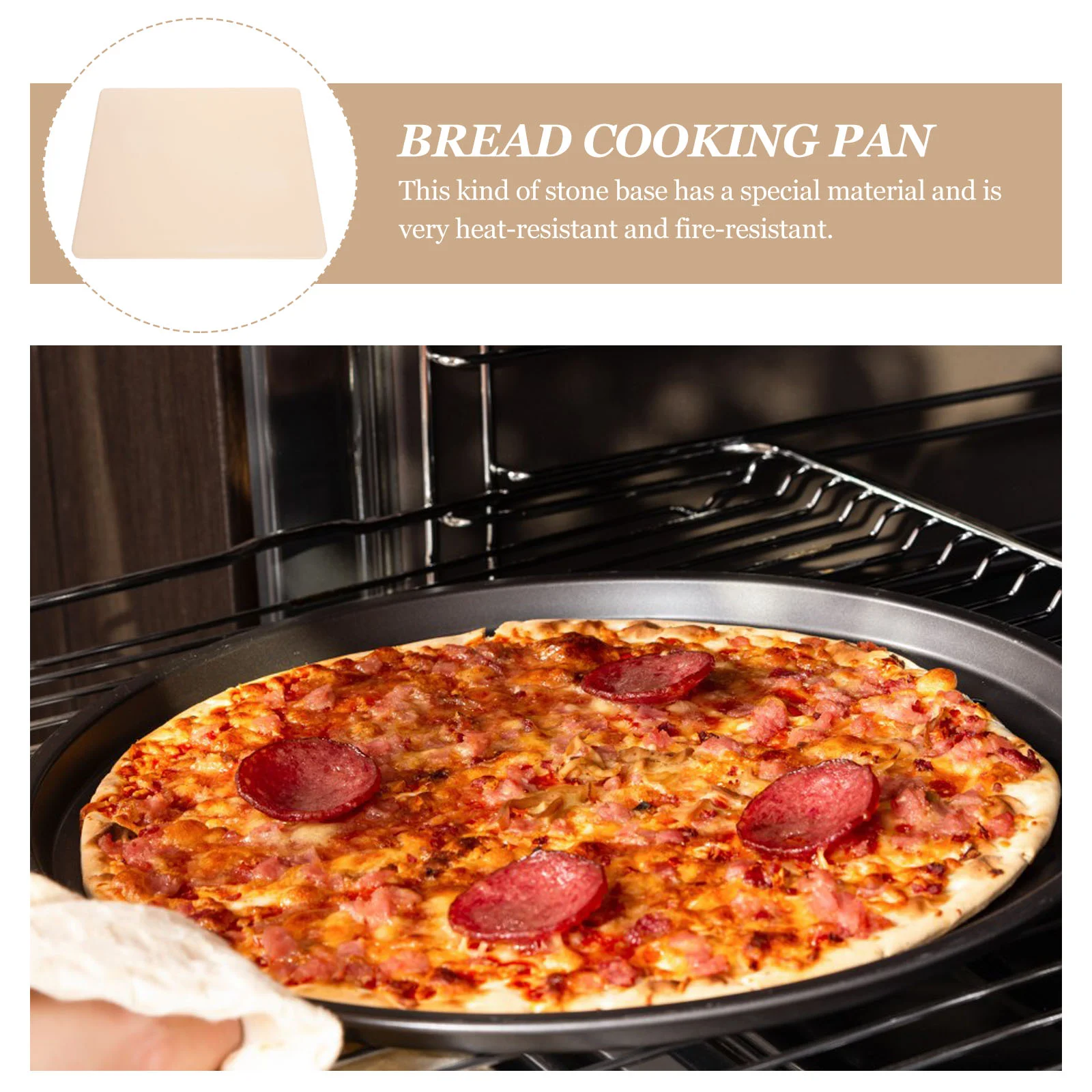 Square Pizza Stone Cordierite Bread Pan Baking Pizza Tools Cookware Set Grill Pan