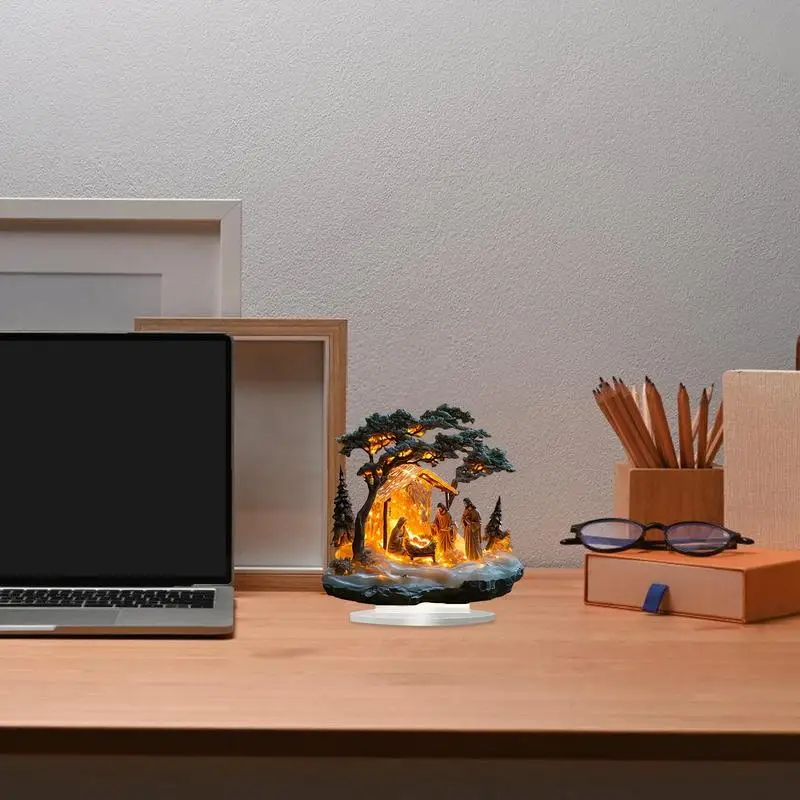 Acrylic Virgin Mary Nativity Statue 6