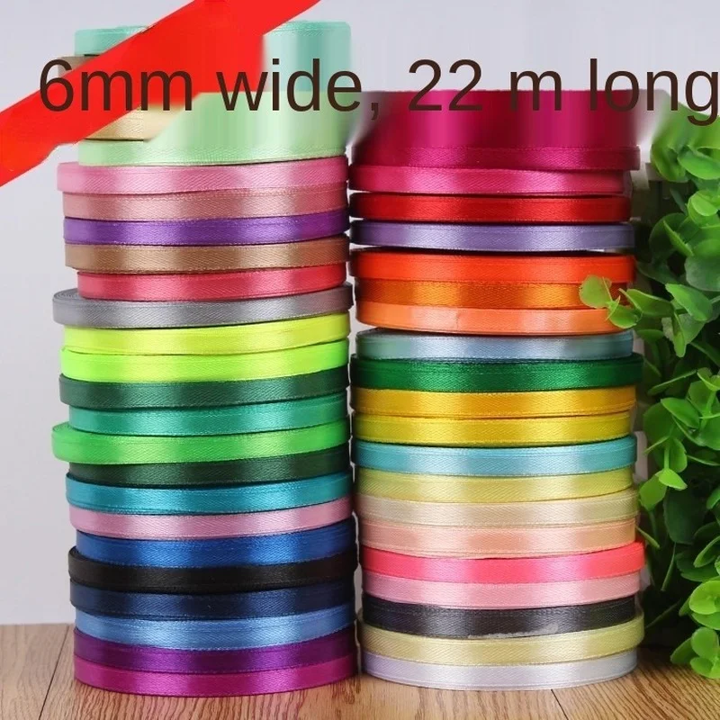 Satin Ribbons Ribbon Decoration Ribbon Supplies Wrapping Ribbon Satin Ribbon 1/4" (6mm) 22 Meters (25 Yards) Silk Satin Ribbon Wedding Party Home Christmas New Decoration Gift Wrapping Supplies Material