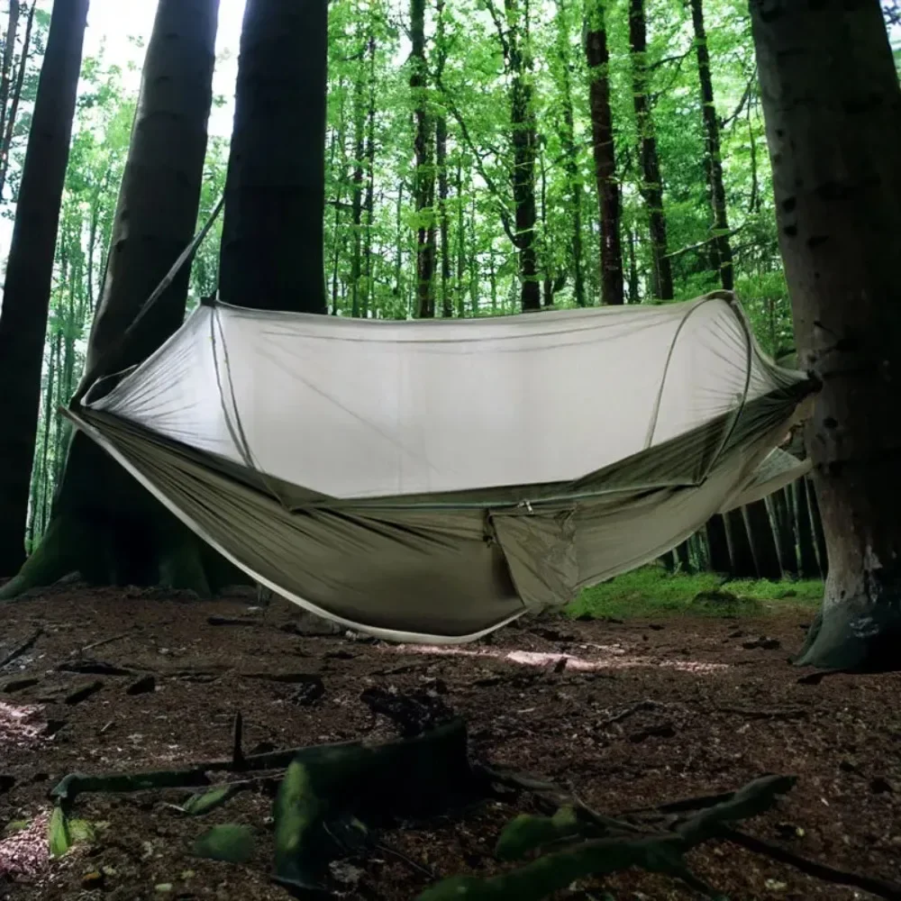 Portable Outdoor Camping Hammock 2 Person Camping Garden Hammocks With Mosquito Net Outdoor Furniture Bed Sleeping Tent Hammock