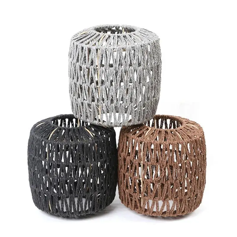 

Rattan Lamp Shade High Quality And Durable Paper Rope Woven PendantBohemian Style Lamp Shade For Table Lamp And Wall Lamp