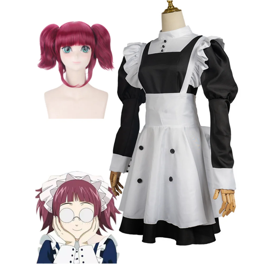 

Black Butler MEY RIN Cosplay Maid Lolita Costume Wig Uniform Skirt