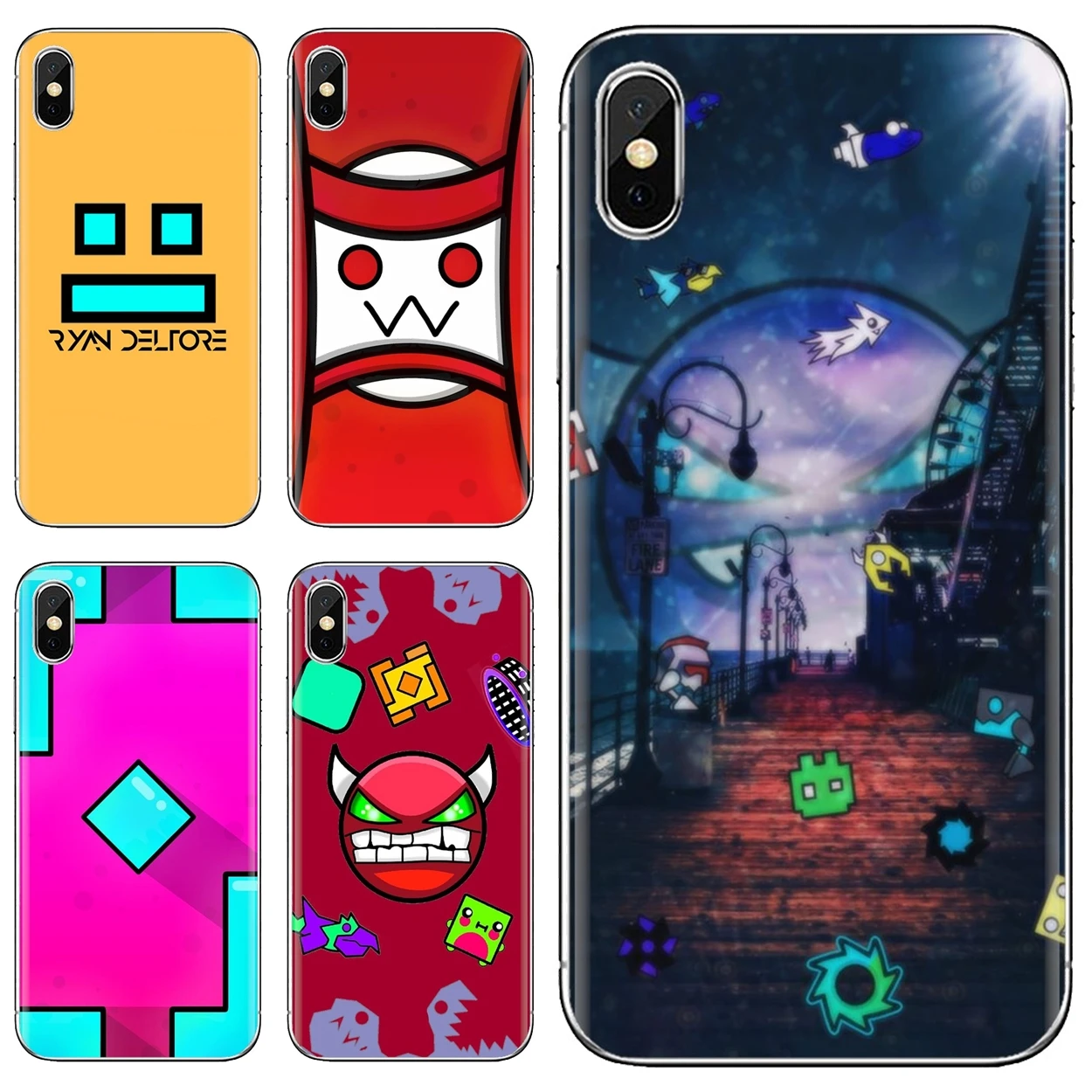 hot game Geometry Dash For iPhone 10 11 12 13 Mini Pro 4S 5S SE 5C 6 6S