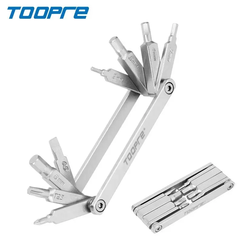 TOOPRE 자전거 수리 도구 산악 자전거 다기능 수리 및 해체 세트 육각 드라이버 렌치