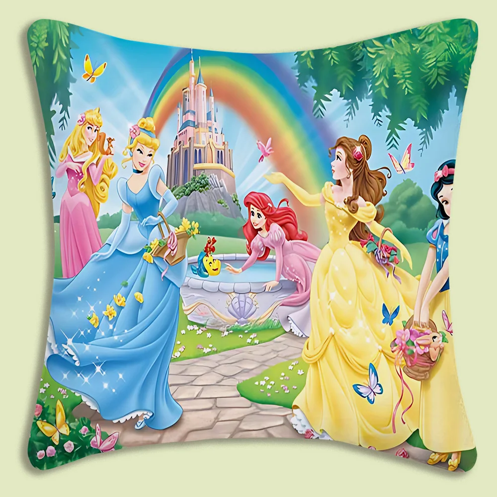 sweet Princess Pillow Covers Cartoon Sofa Decorative Home Double-sided Printing Short Plush Cute Cushion Cover 5