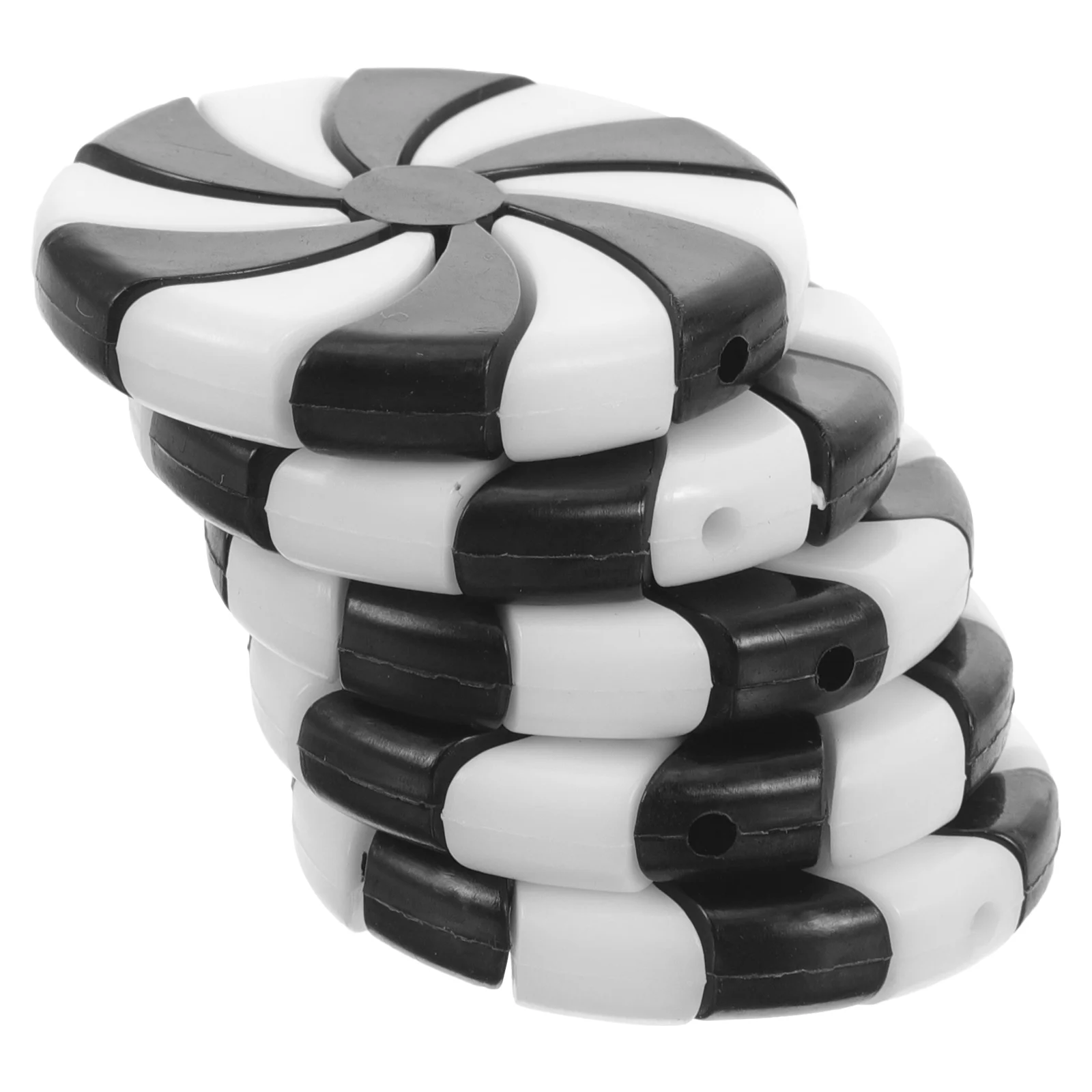 

Christmas Candy Ornament Hanging Candy Swirl Pop Plastic Candy Cane Pendant Mini White Black Peppermint Xmas Tree Lollipop