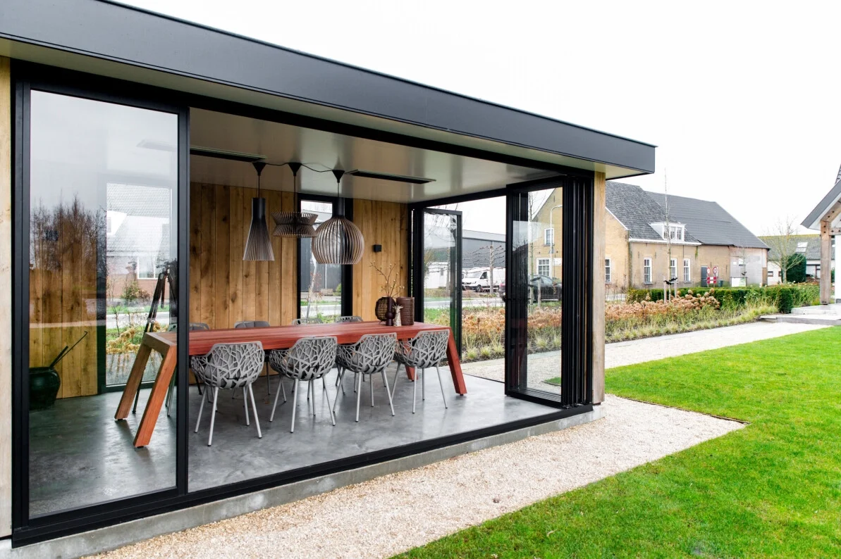 DN Latest Design Folding Door Waterproof Exterior Double Glazing Patio Accordion Door Aluminum Frame Tempered Glass Bifold Doors