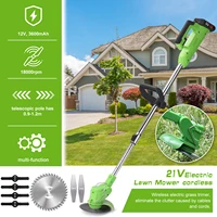 21V Cordless Electric Lawn Mower 25000RPM Grass Trimmer Auto Release Home Rechargeable Gardening Lawn Trimming Machine Cutter 2