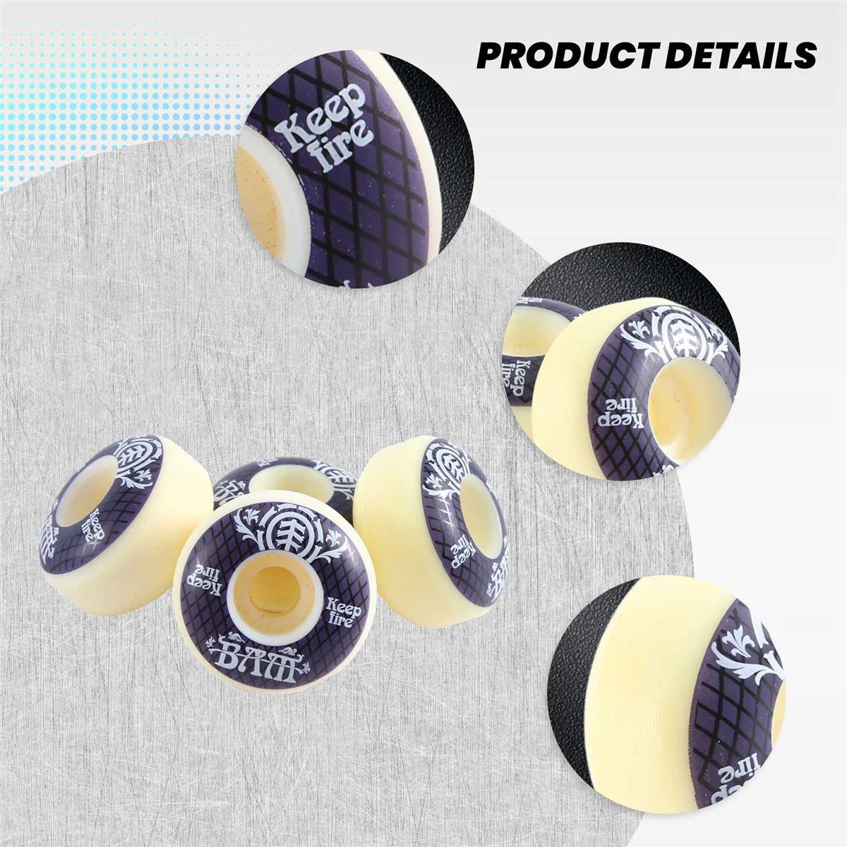 4Pcs KEEPFIRE Skateboard Wheels 54mm PU Hardness 85A Longboard Wheels for Street Longboard Skate Deck Wheel skateboard wheel skateboard accessories