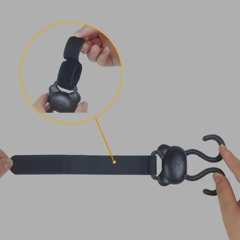 Baby stroller hook Cartoon Bear Double Adjustable Loop Fastener Non-Slip Baby Travel Supplies Outdoor Stroller