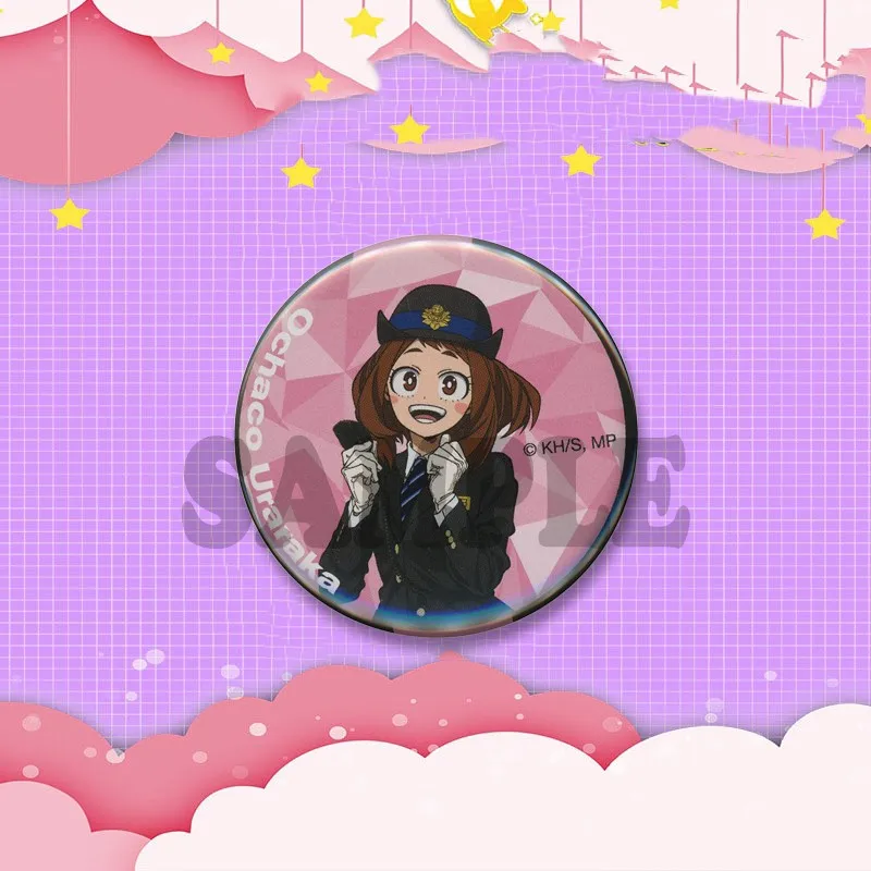 Klassische Anime-Figur Ochaco Uraraka Emaille-Anstecknadel, niedliche Cartoon-Mädchen-Brosche, Abzeichen auf Rucksack, Kleidung, Schmuck, Accessoires, Geschenk – Detail 7