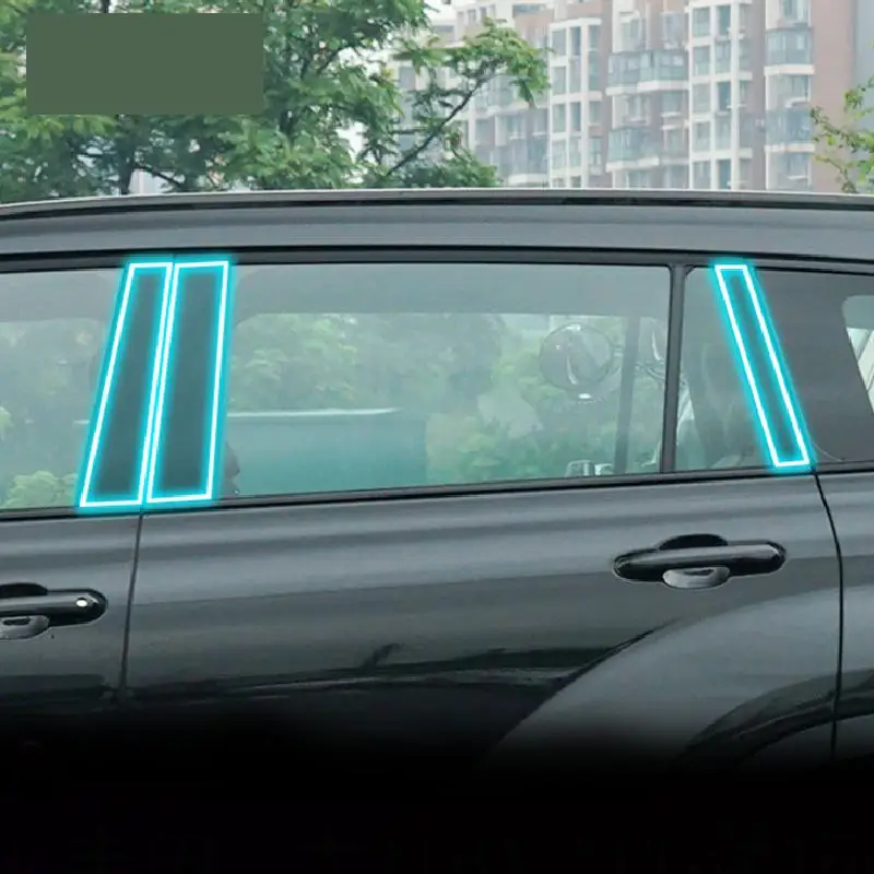 

For Toyota Highlander 2022 Car Exterior Car window pillar Anti-scratch TPU Protective film Anti-scratch Repair film Accessories