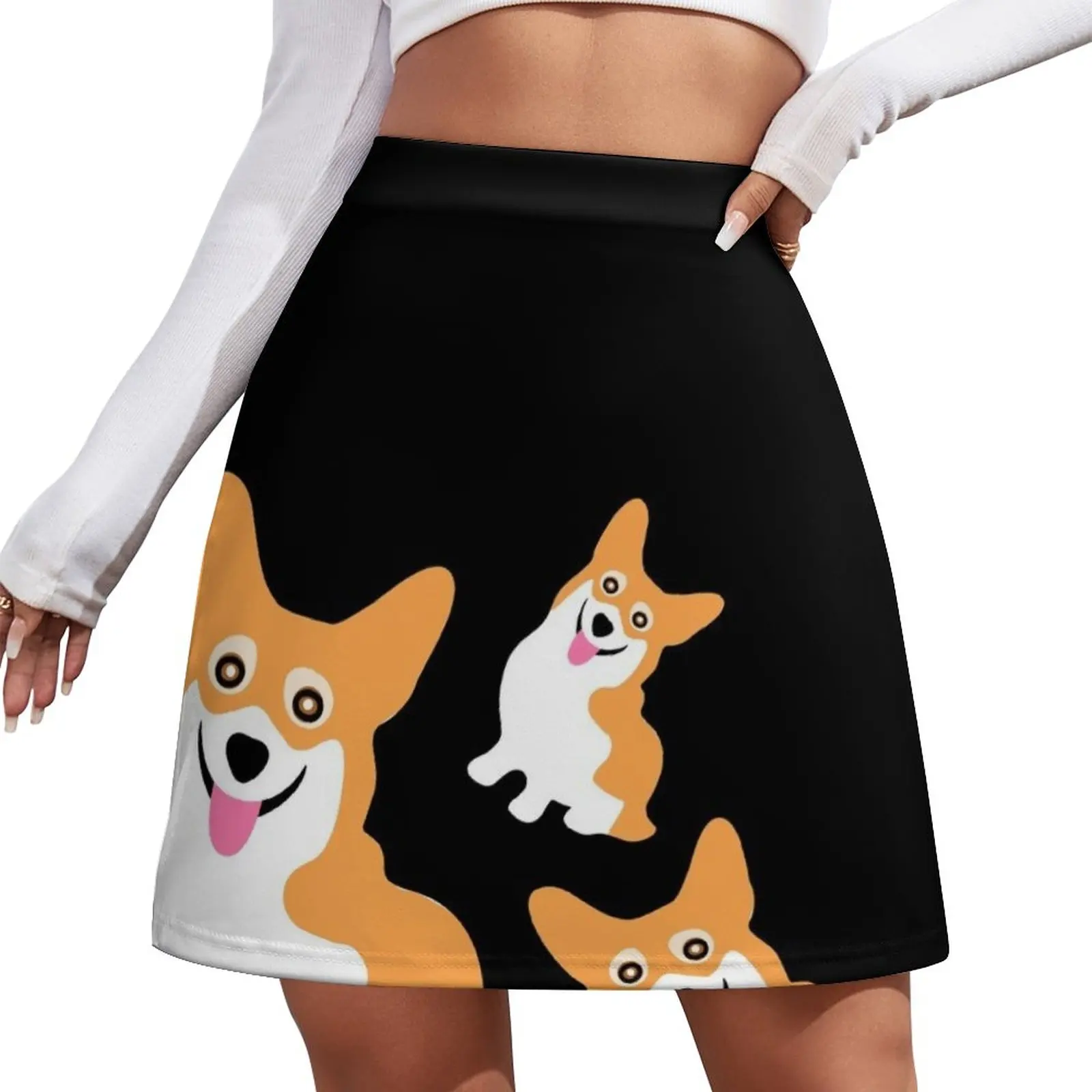 Corgi Smile Mini Skirt women's clothing trend 2024 90s aesthetic Short skirts