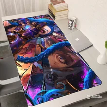 

Jinx League of Legends Arcane Computer Mousepad 900x400 Table Pads Gaming Mouse Pad Xxxl Manga Accessory Desk Protector Mausepad