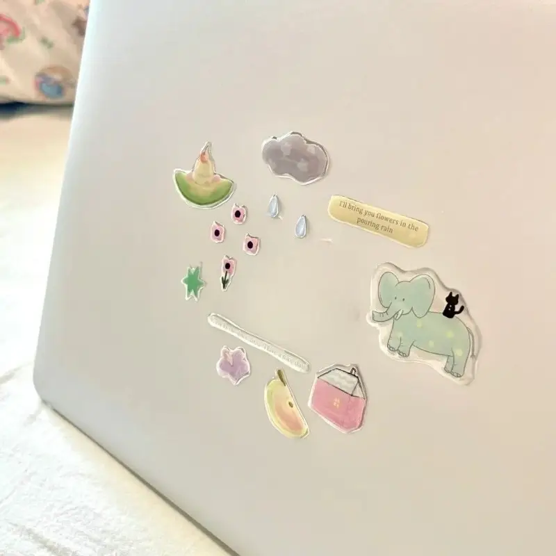 Cute Cartoon 3D Snowman Dogs Crystal Drop Rubber Stickers Kawaii Deco Stickers DIY Phone Sticker for IPad Mobile Phone Computer - Image 9