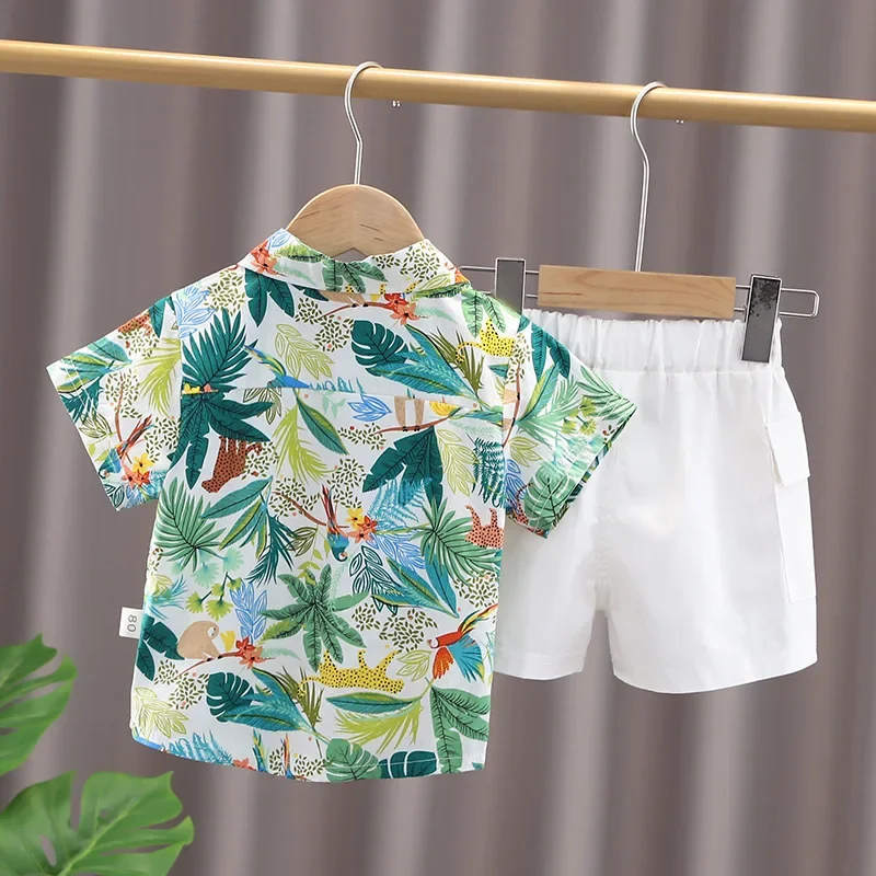 DIIMUU Children Baby Girls Custome Outfits Suits Boys Clothing Sets Kids Toddler Fashion Summer Tops Short T-Shirt + Pants 1-4T