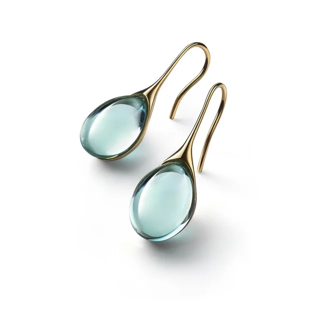 Unique 18K Yellow Gold Filled Green Emerald Diamond Earrings for Women Anniversary Gift Party Engagement Wedding Jewelry I