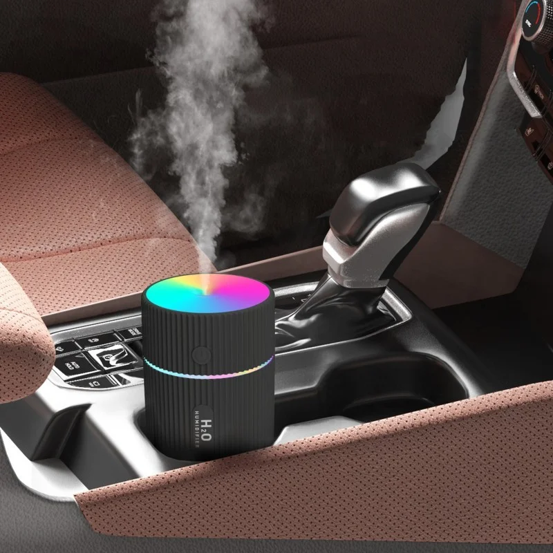 220ML Mini Air Humidifier Car Interior Smart Purifier USB Charging with Colorful LED Night Summer Cool Mist Sprayer Diffuser